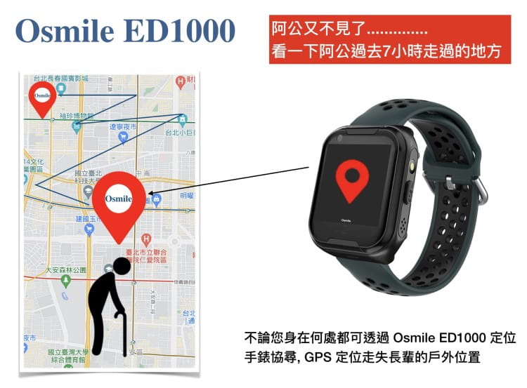 【Osmile】 ED1000 獨居老人健康運動 GPS SOS 求救照顧系統 6