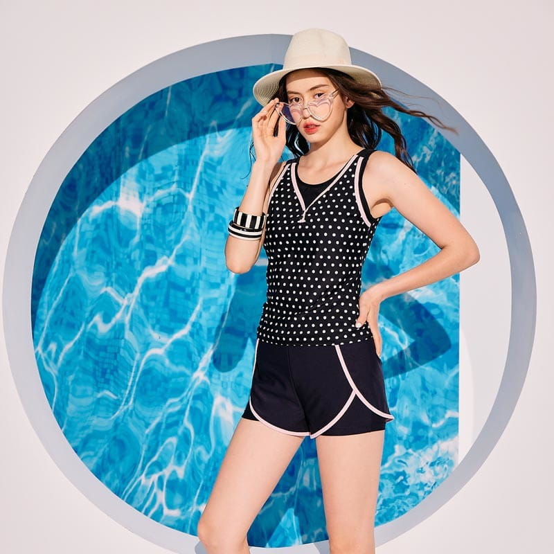 【莫妮娜】MIT 少女三件式泳裝含素面外套 7
