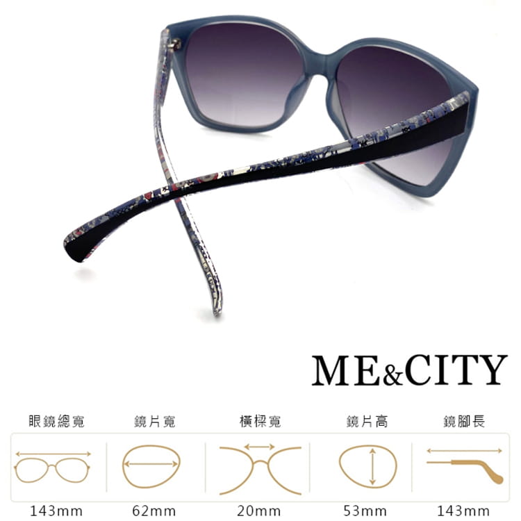 【ME&CITY】 義大利古典大框圖騰太陽眼鏡 抗UV(ME 120023 L400) 14