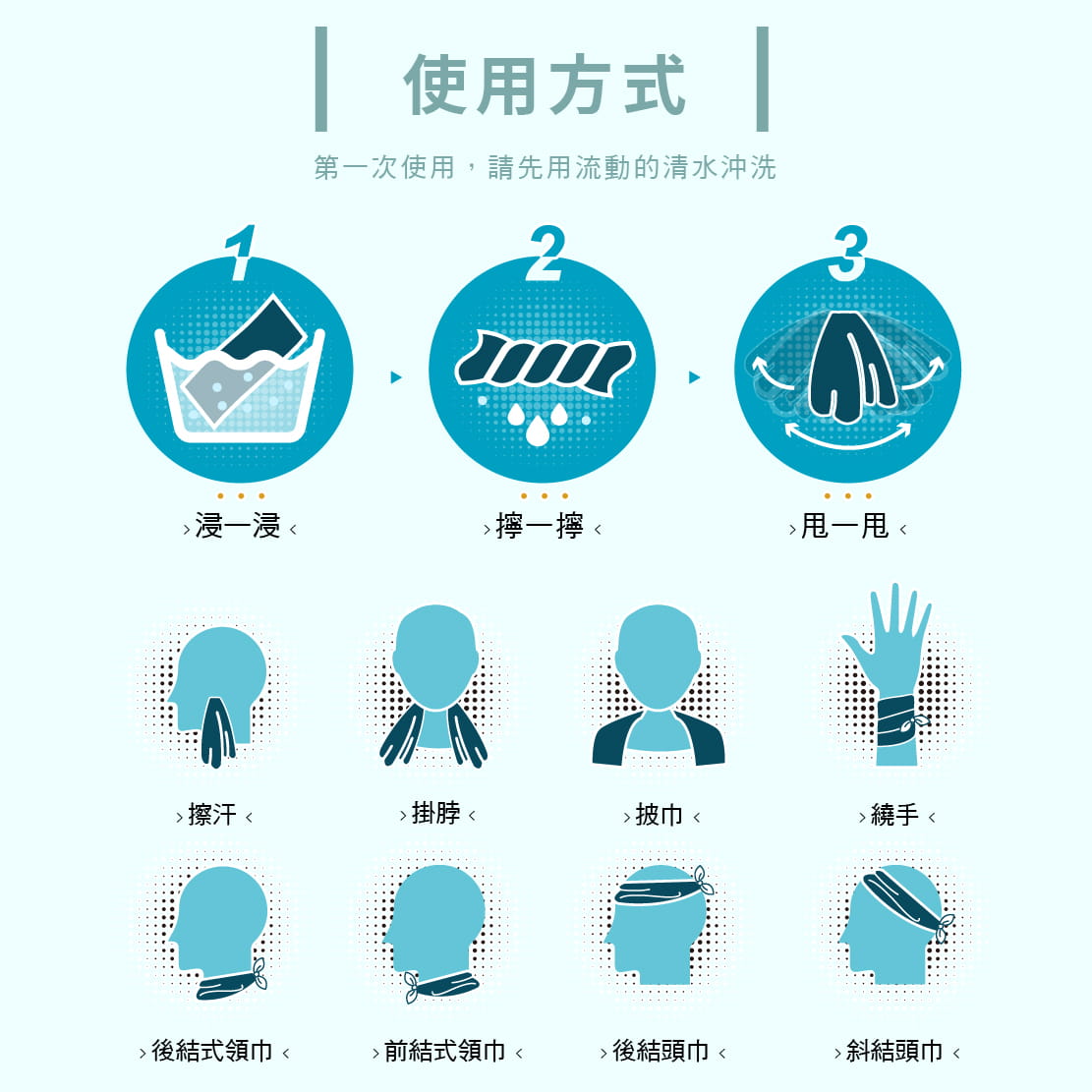 【FAV】台灣製冰涼巾 涼感巾 6