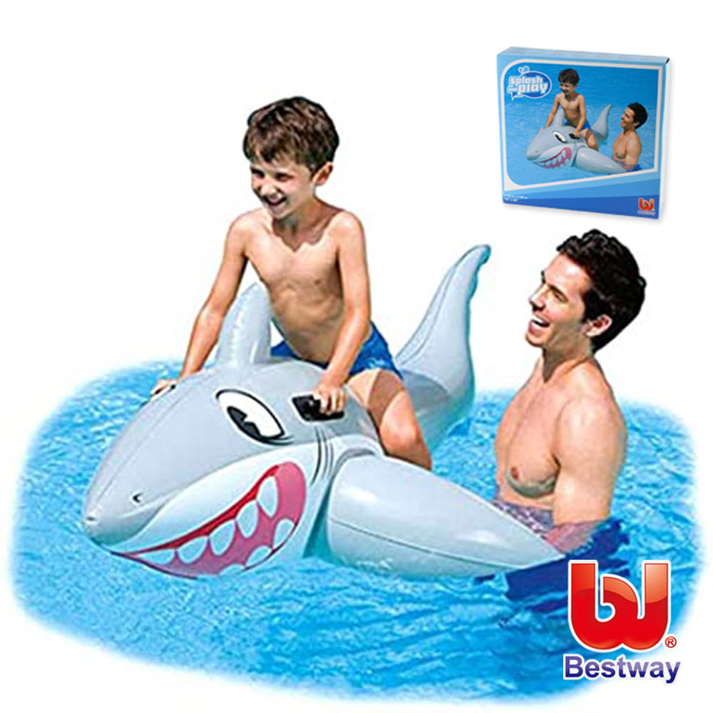 【Bestway】鯊魚充氣坐騎泳圈 0