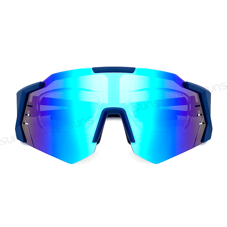 【suns】運動偏光太陽眼鏡 含內視鏡 藍框藍水銀 REVO電鍍 抗UV400 9