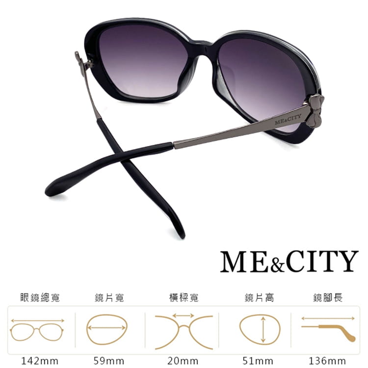 【ME&CITY】 典藏高貴蝴蝶結太陽眼鏡 抗UV (ME 120021 L10) 12