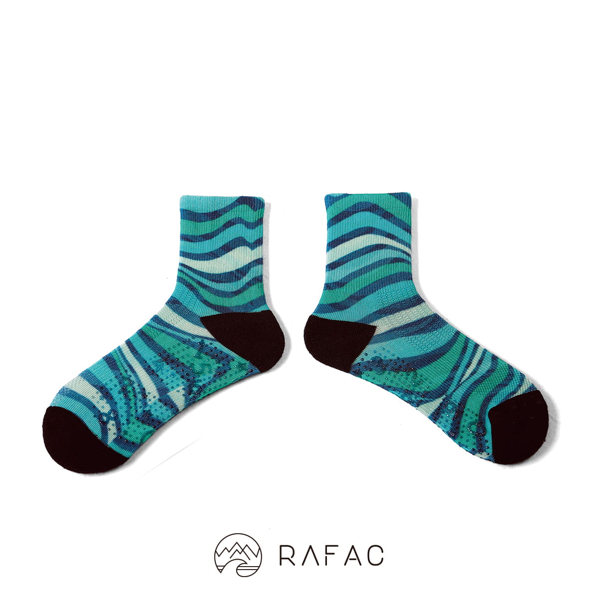 【RAFAC】動動機能童襪 - 綠波浪 0