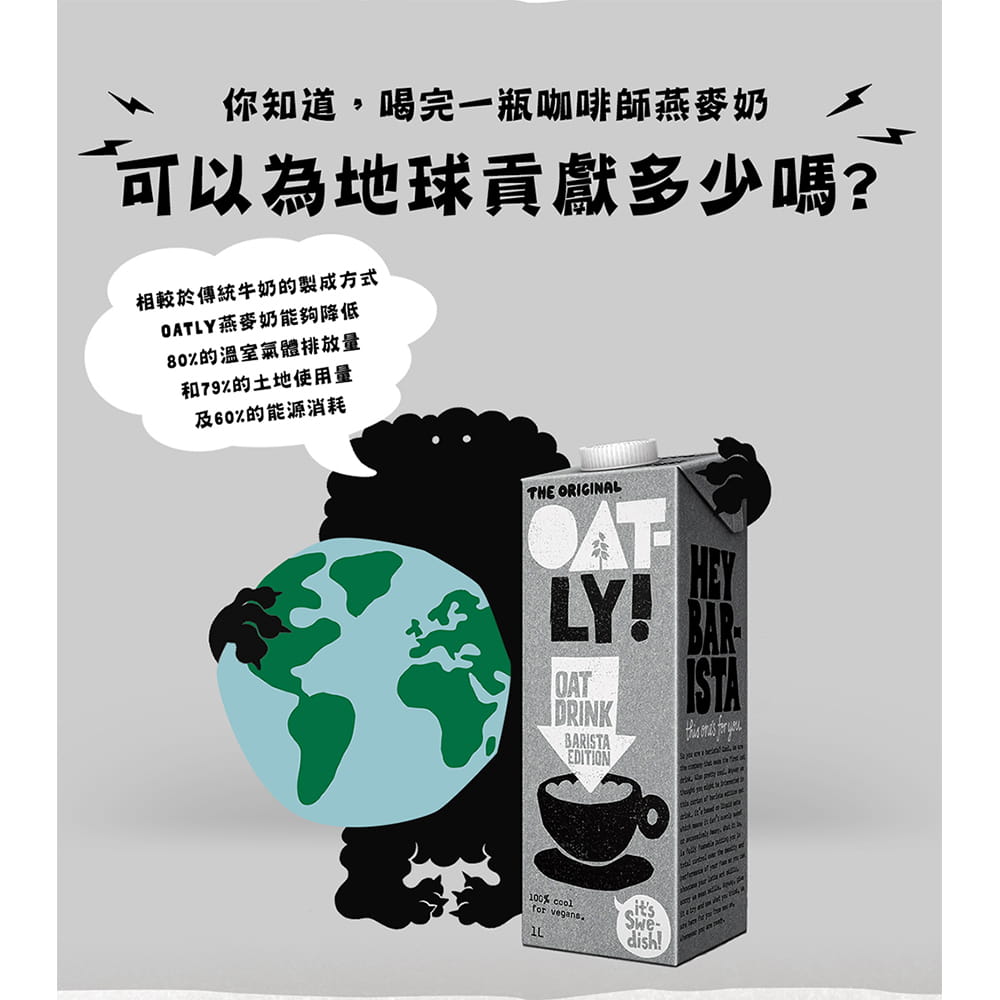 【Oatly】燕麥奶 植物奶領導品牌 1000ML/瓶 4