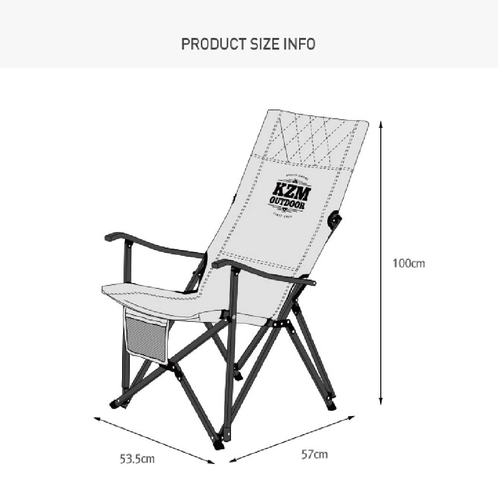 【KAZMI】極簡時尚豪華休閒折疊椅 三色可選 耐重80kg 露營椅 野餐 露營 悠遊戶外 9