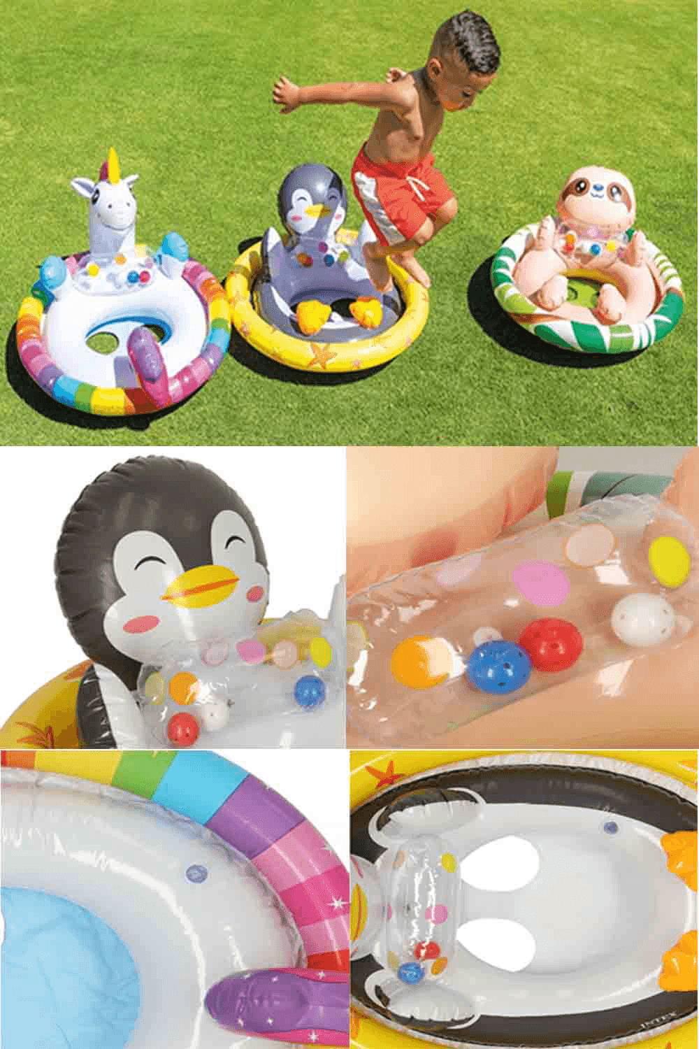 INTEX 59570動物造型水上兒童坐式充氣游圈 水上玩具 適3~4歲【SV61315】BO雜貨 8