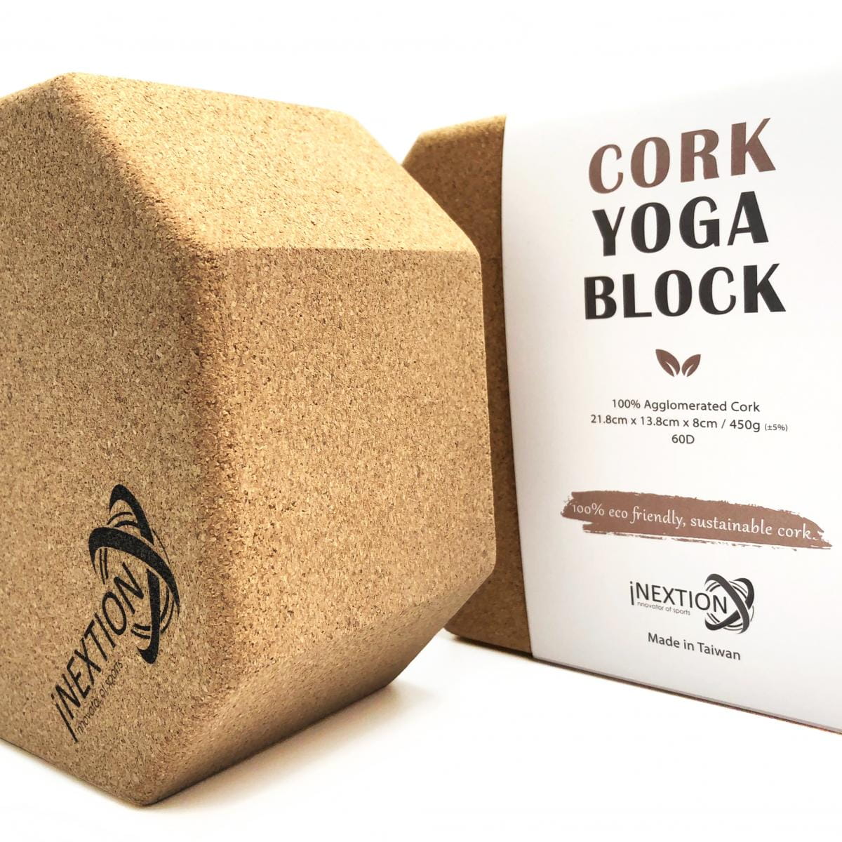 【INEXTION】Cork Yoga Block 羽量級八角軟木瑜珈磚 60D 7