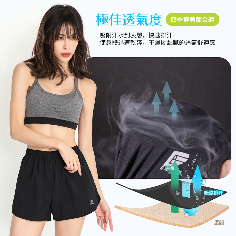 【GIAT】台灣製雙口袋輕量排汗運動短褲 6