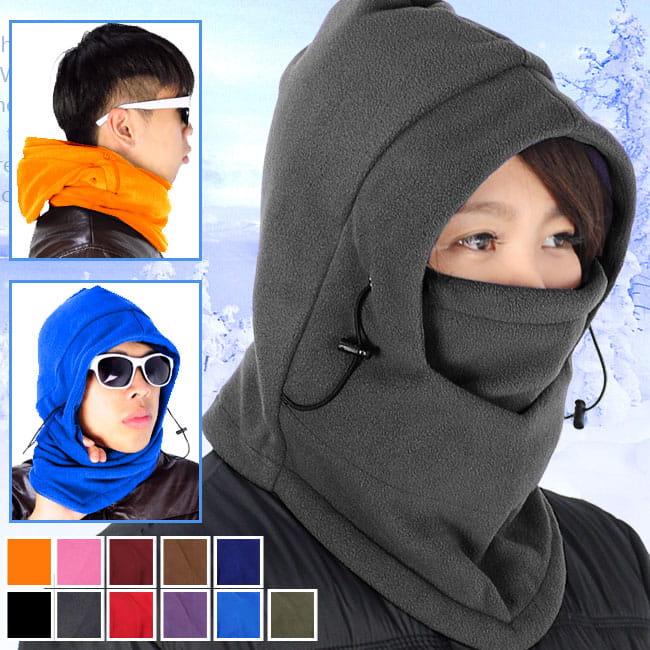 全罩式魔術防風防寒保暖頭套面罩 (自行車脖圍套圍巾頭巾/騎機車保暖毛帽/滑雪口罩) 0