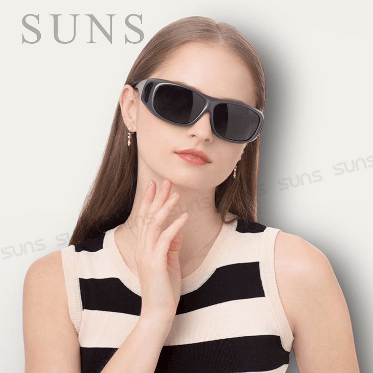【suns】砂黑鋁紫偏光太陽眼鏡  抗UV400 (可套鏡) 3