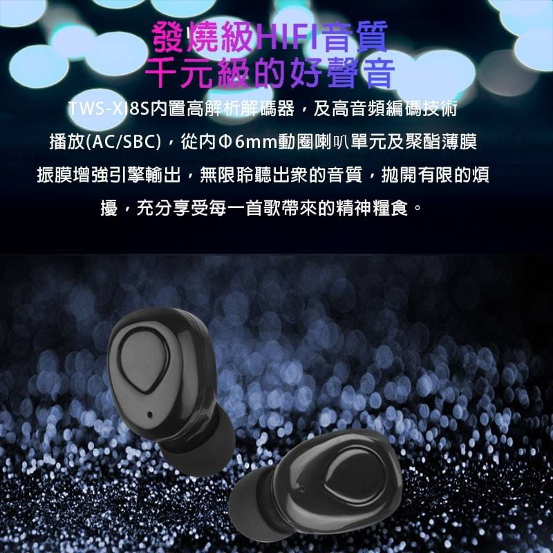 迷你科技藍芽雙耳無線耳機充電倉 台灣NCC認證 來電報號 雙耳 聽音樂  開車通話 運動 上課 遊戲 6