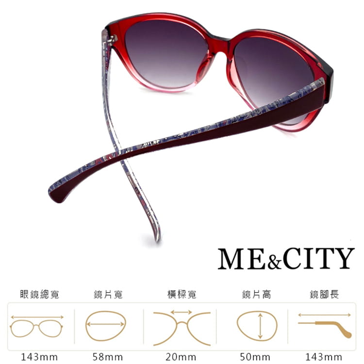 【ME&CITY】 義大利圖騰經典太陽眼鏡 抗UV(ME 120022 E422) 12