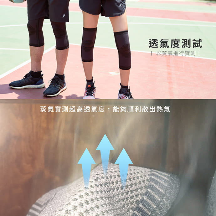 【GIAT】台灣製竹炭雙側壓條支撐透氣護膝(單支入) 7