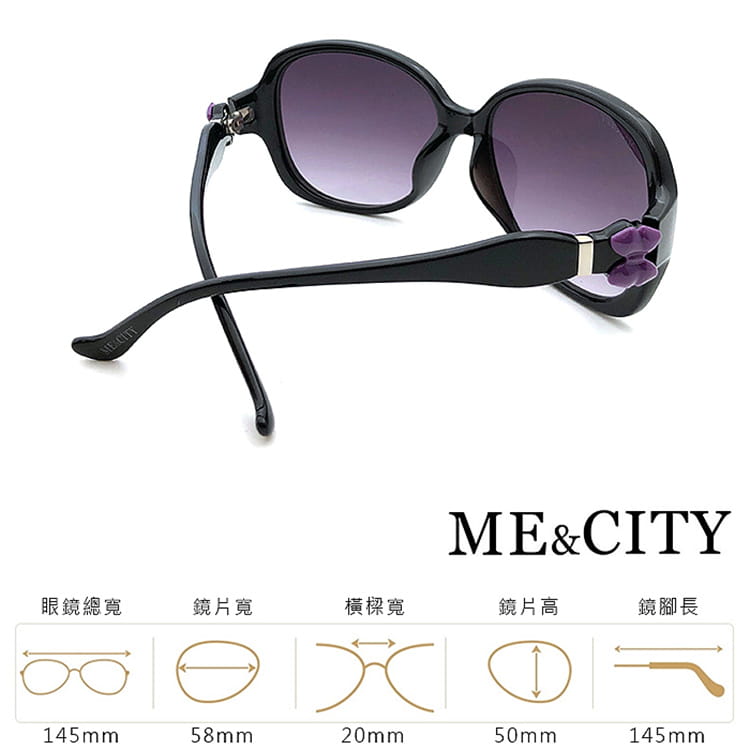【ME&CITY】 甜美蝴蝶結造型太陽眼鏡 抗UV (ME 1225 C01) 10