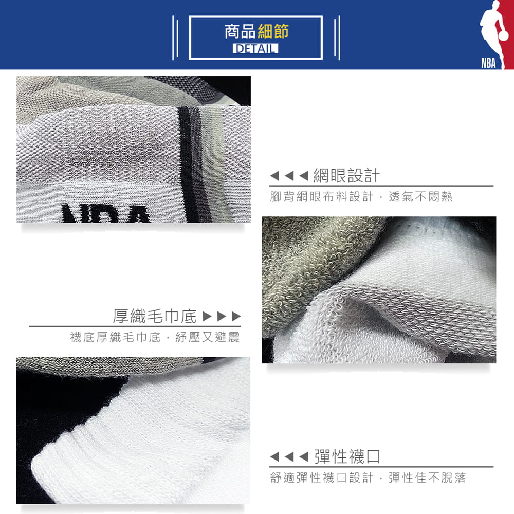 【NBA】襪子 運動襪 籃球襪 網眼半毛圈短襪 9