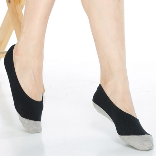 【KEROPPA可諾帕】吸濕止滑減壓竹炭隱形襪*6雙-C502 0