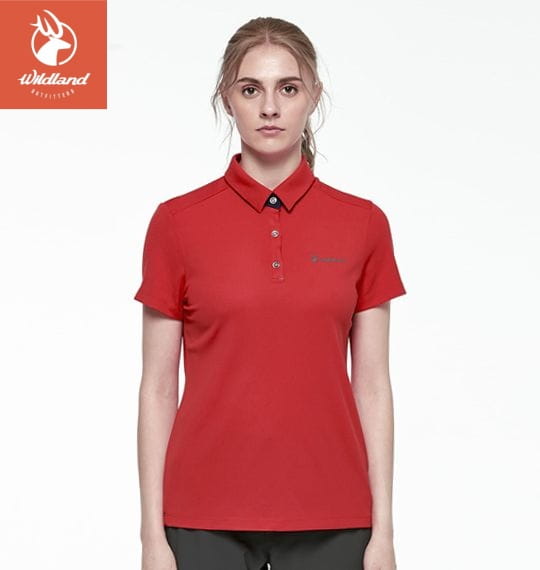 Wildland荒野女彈性抗UV防蚊POLO上衣W1627 0