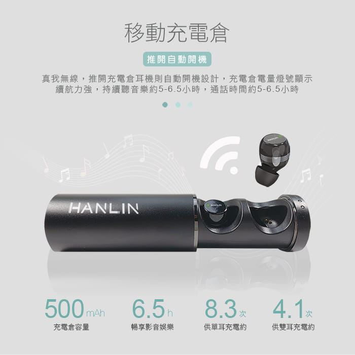 【hanlin】BTR8觸控防汗水超小藍牙耳機真無線超越蘋果5小 2