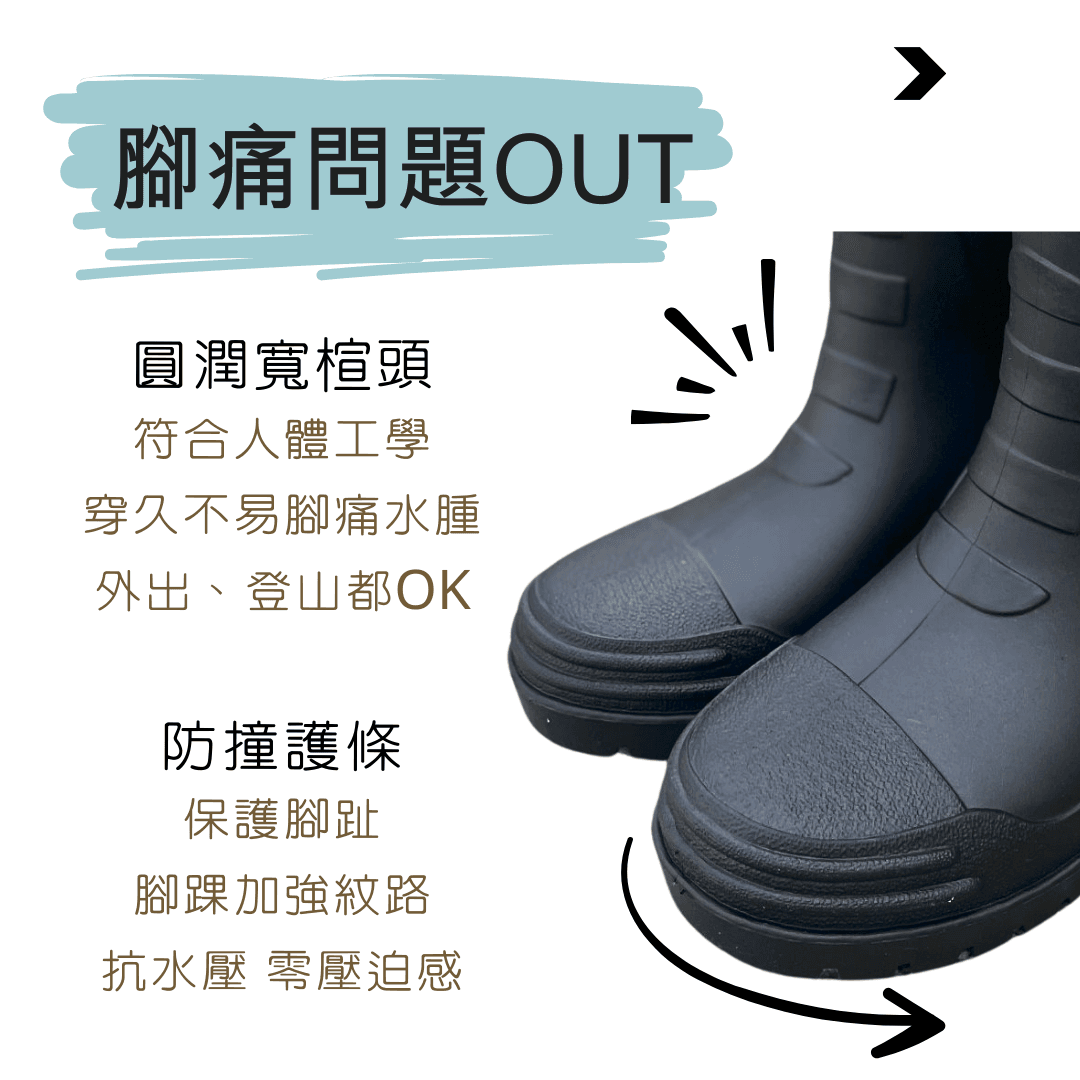 夢想中筒雨靴-棕 2