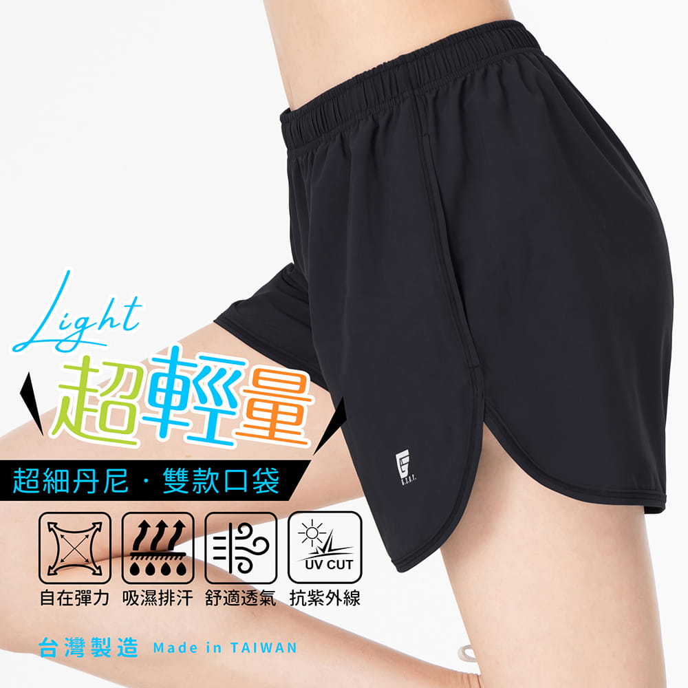 【GIAT】台灣製雙口袋輕量排汗運動短褲 3