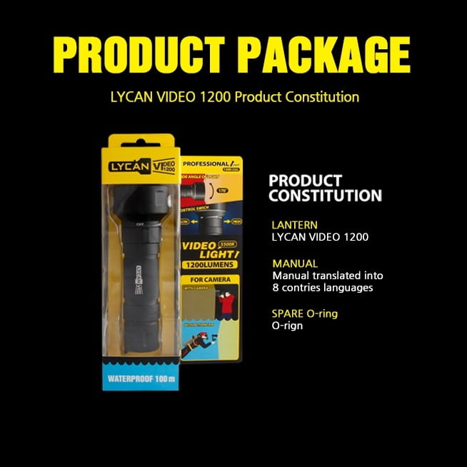 【LYCAN】Lycan VIDEO 1200 水陸兩用手電筒/補光燈 6