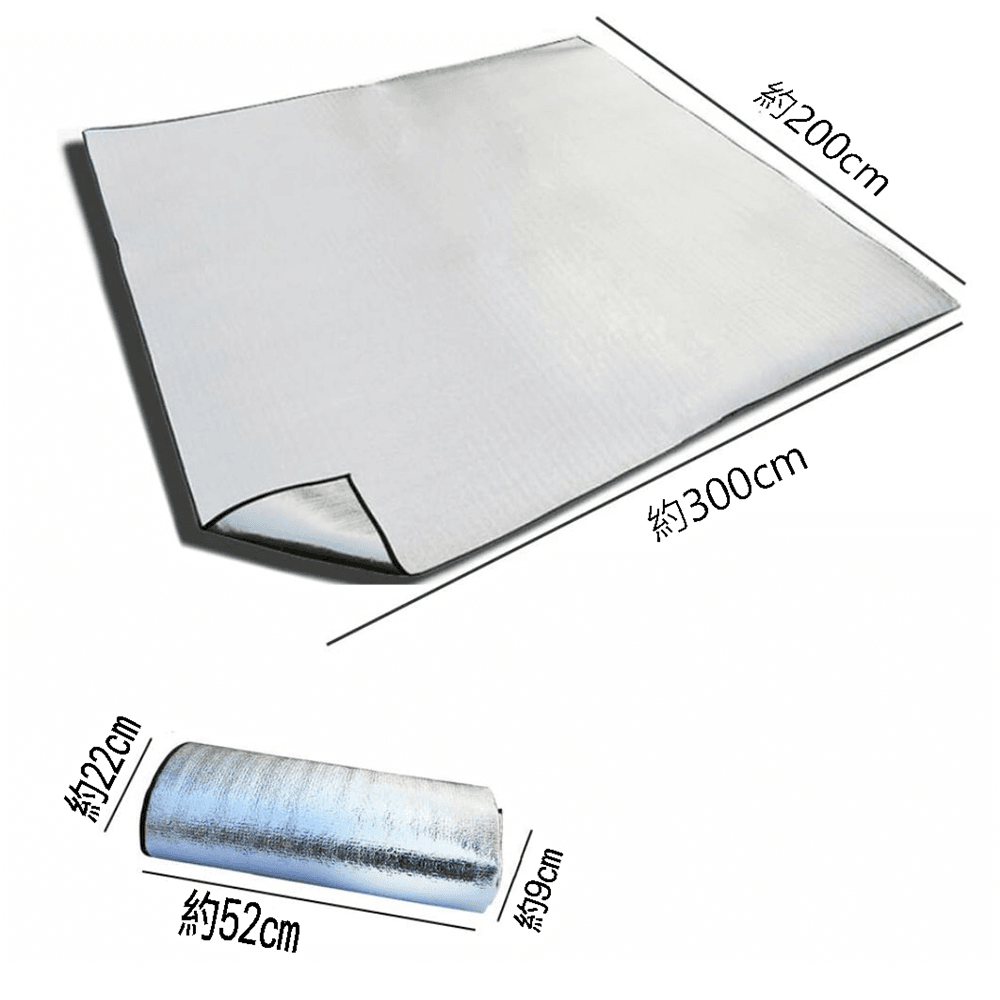 2mm附收納袋 雙面防潮鋁箔墊 防水防潮墊 野餐墊 露營野餐墊 帳篷錫箔墊【SV61269】 6