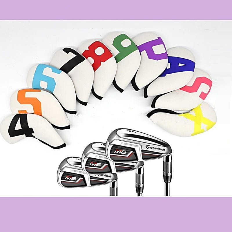高爾夫 Golf 潛水布料 彩色印刷數字 鐵桿套 (4-9 PSAX 共10個)【GF22004】 0