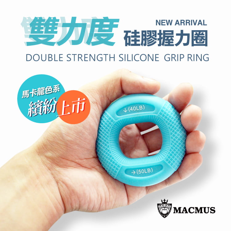 【MACMUS】馬卡龍2段力度握力圈｜握力器｜握力訓練｜20-70磅 0