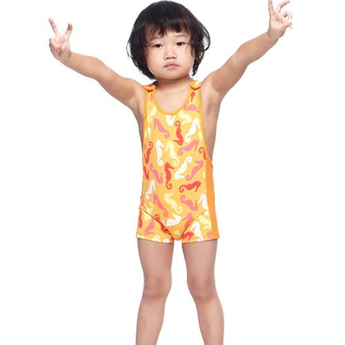 【SARBIS】女童連身平口泳裝附泳帽B802001 1