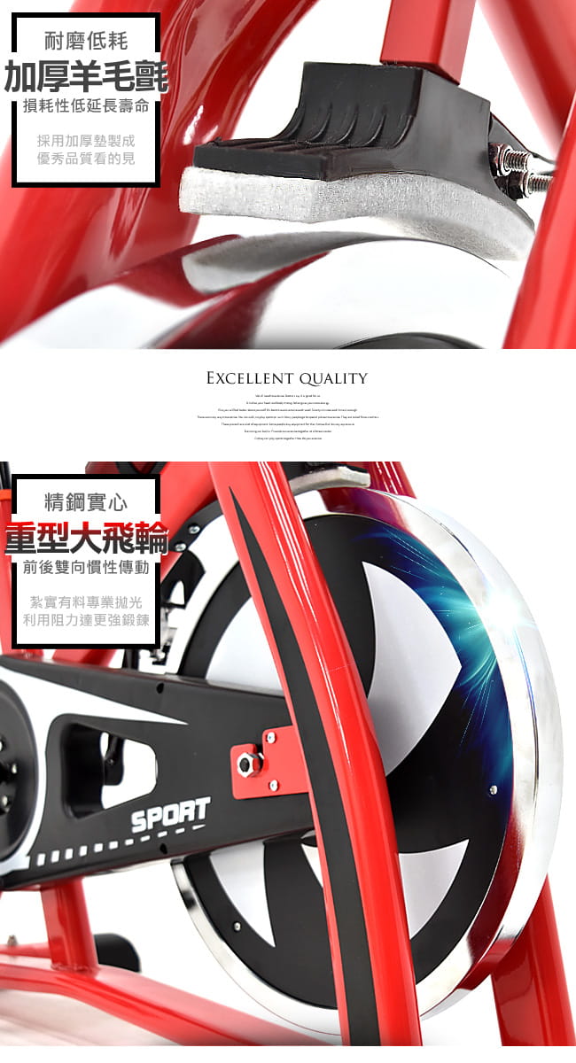 【SAN SPORTS】戰神競速飛輪健身車(皮帶傳動) 飛輪車 11