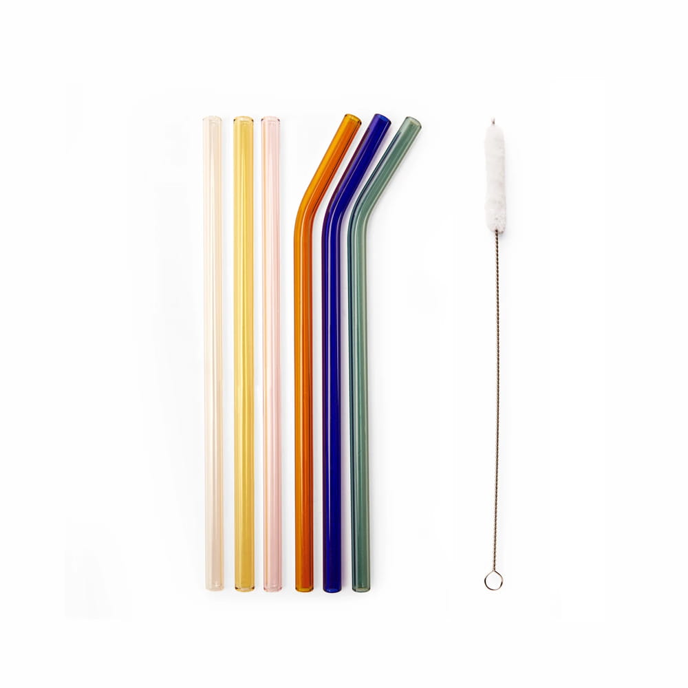 【KIKKERLAND】美國FDA認證6色玻璃吸管(耐酸鹼.非塗層彩色玻璃) 5