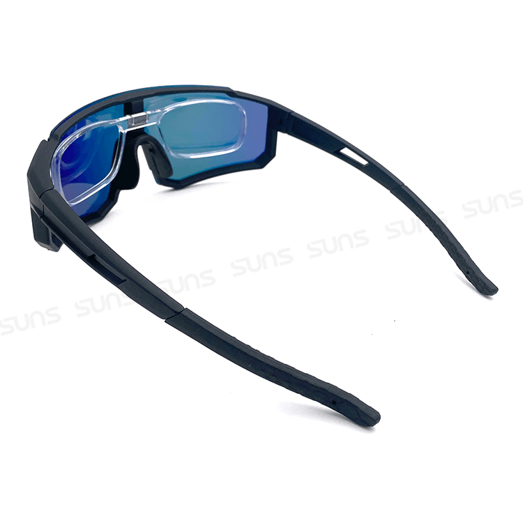 【suns】運動偏光太陽眼鏡 含內視鏡 黑框綠水銀 REVO電鍍 抗UV400 S160 12