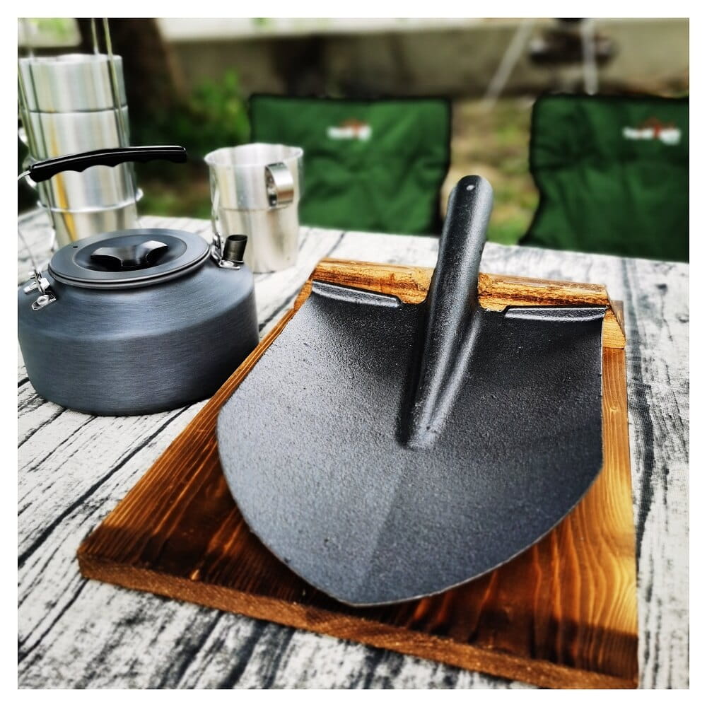 新款西餐煎牛排鐵板燒盤燒加厚鑄鐵鐵鍬平口鐵鍬燒烤盤 0