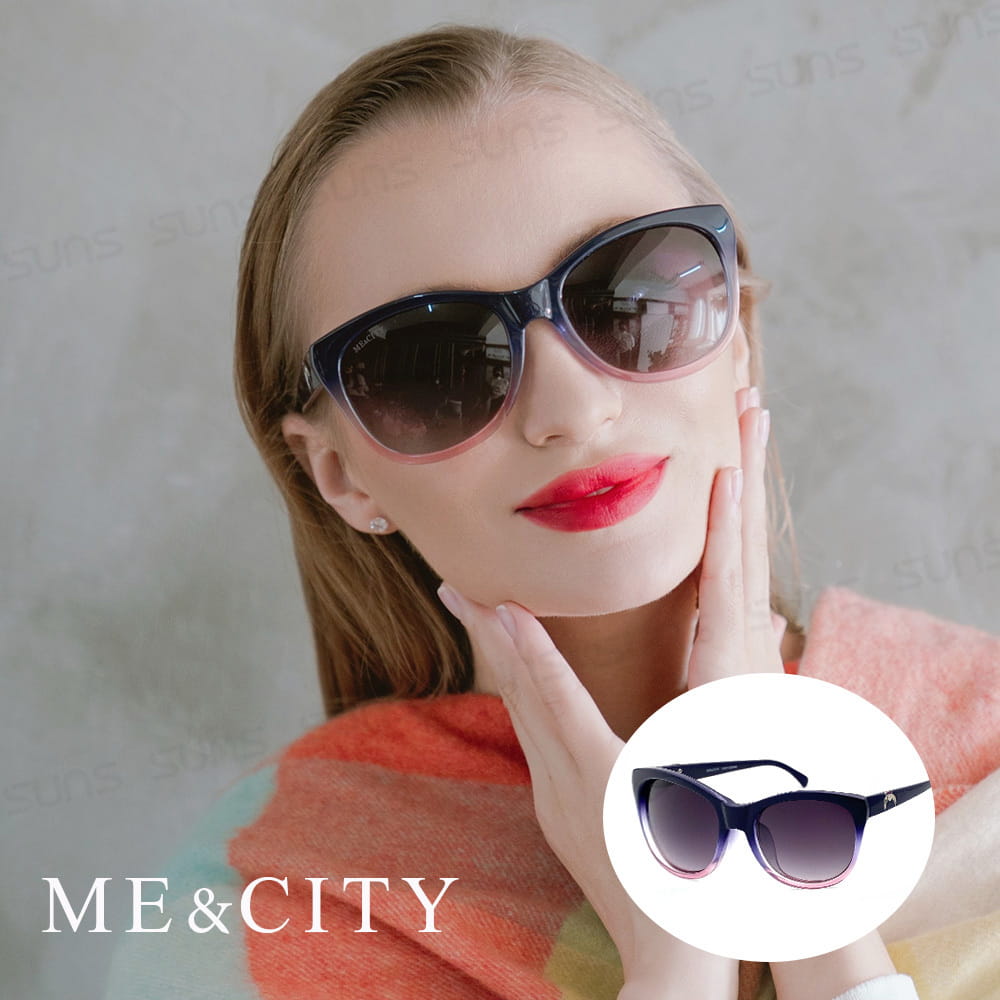 【ME&CITY】 永恆之翼時尚太陽眼鏡 抗UV (ME 120031 F051) 0