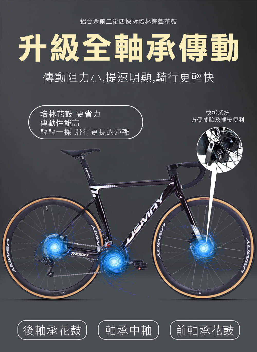 SPORTONE U30 鋁合金彎把碟煞18速貫通軸油壓變速甩把公路車 14