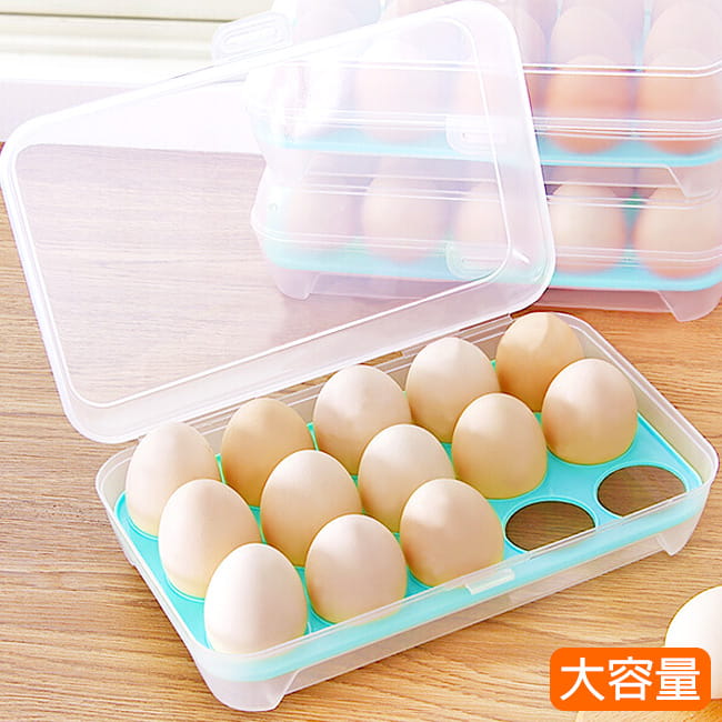 可堆疊!!帶蓋透明雞蛋保鮮盒   保存雞蛋收納盒 0