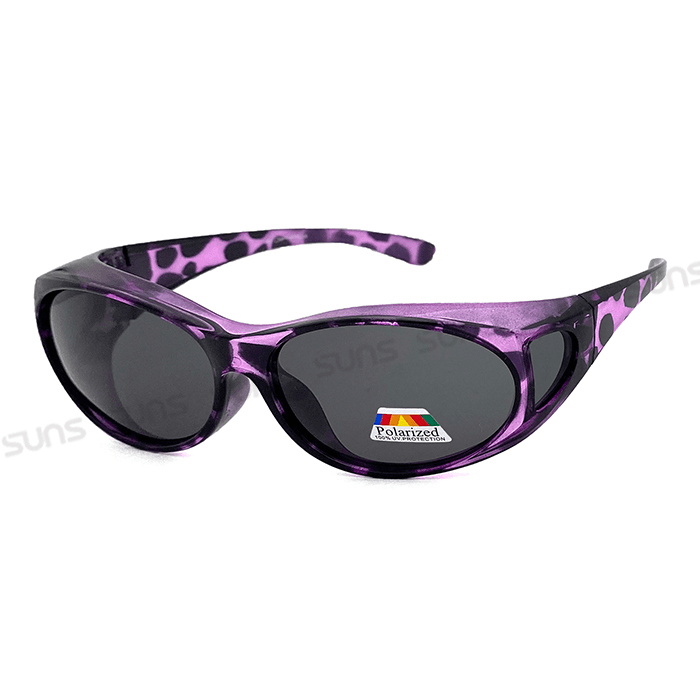 【suns】豹紋紫偏光太陽眼鏡  抗UV400 (可套鏡) 5