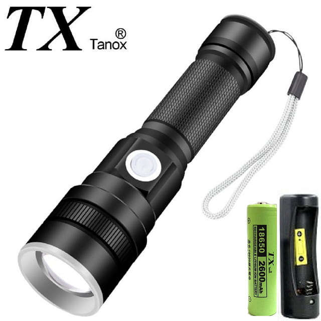 【TX】特林XHP-50 LED強亮USB充電手電筒 0