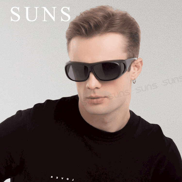 【suns】MIT偏光太陽眼鏡 砂黑框 抗UV400 (可套鏡) 4