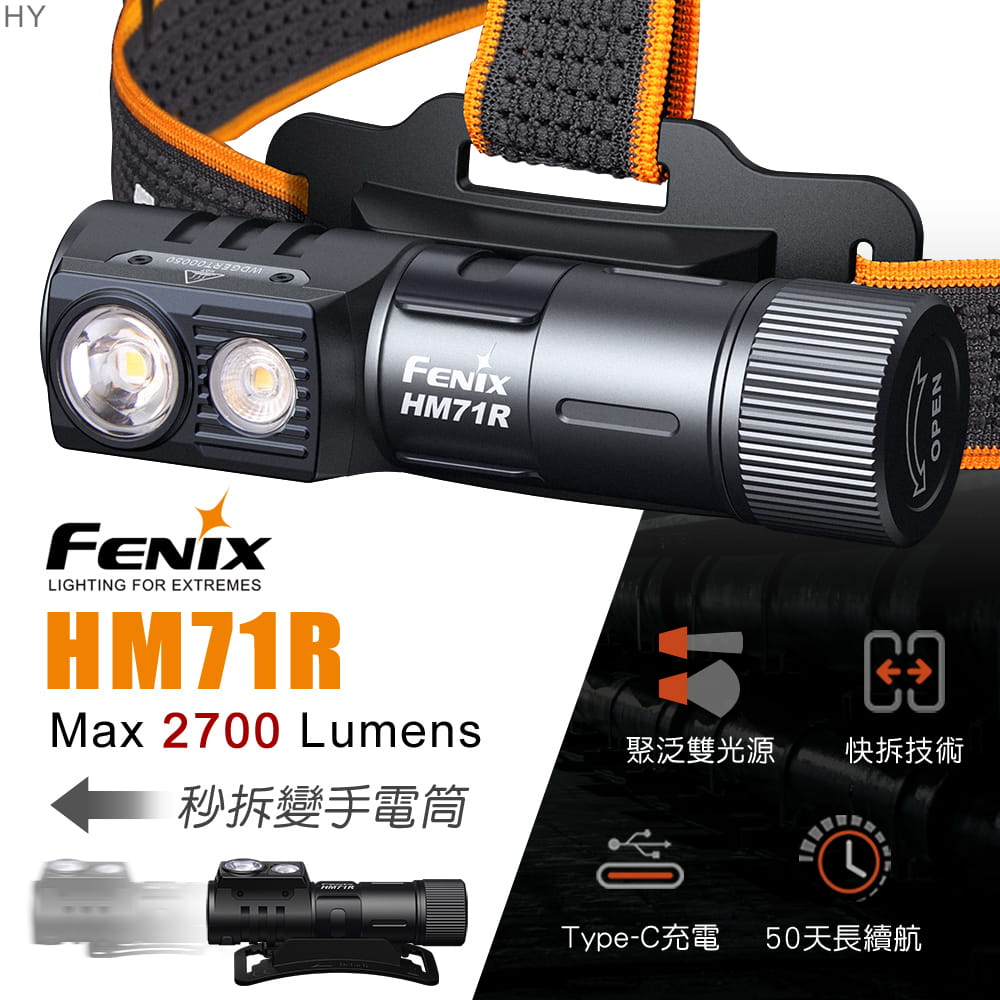 FENIX HM71R 高性能多用途工業頭燈(登山屋) 0