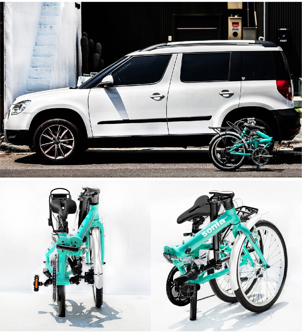 SPORTONE Sonia Today 100 鋁合金高級折疊碟剎Minivelo自行車 4