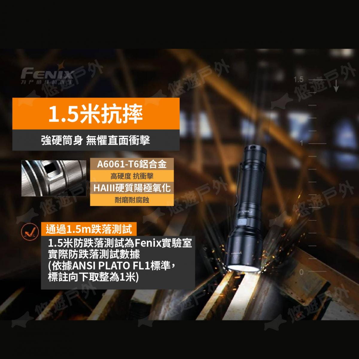 【FENIX】C7 充電強光手電筒 悠遊戶外 4