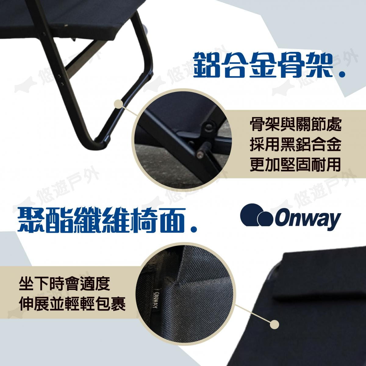 【ONWAY】迷地舒適低黑椅 OW-61-BLK (悠遊戶外) 2