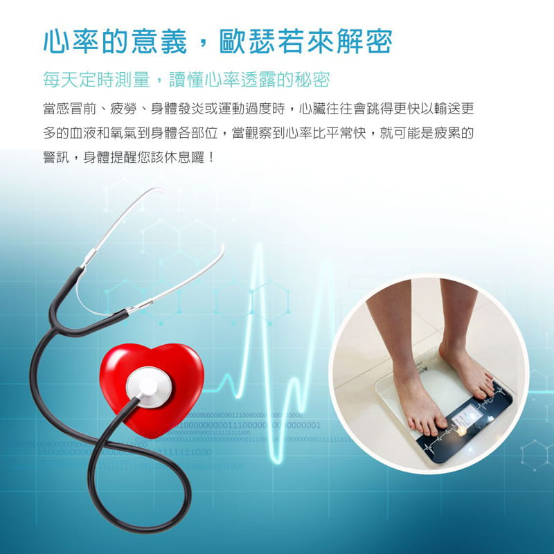 oserio心率體重計BHG-208 2