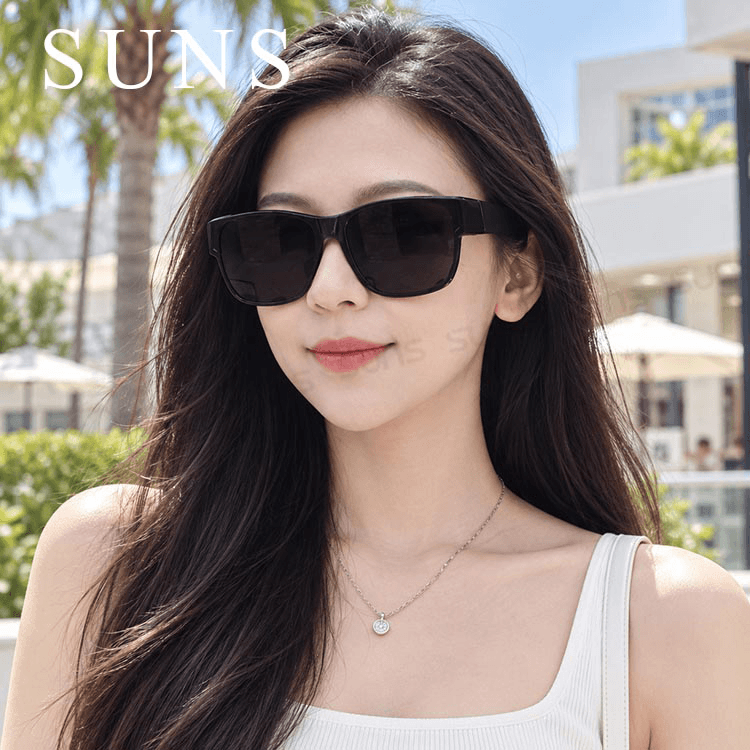 【suns】時尚方框經典黑框偏光太陽眼鏡 抗UV400 (可套鏡) 3
