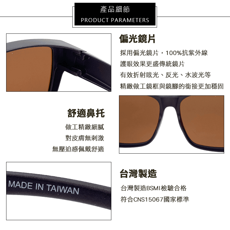 【suns】時尚大框太陽眼鏡 霧茶框 (可套鏡) 抗UV400 1