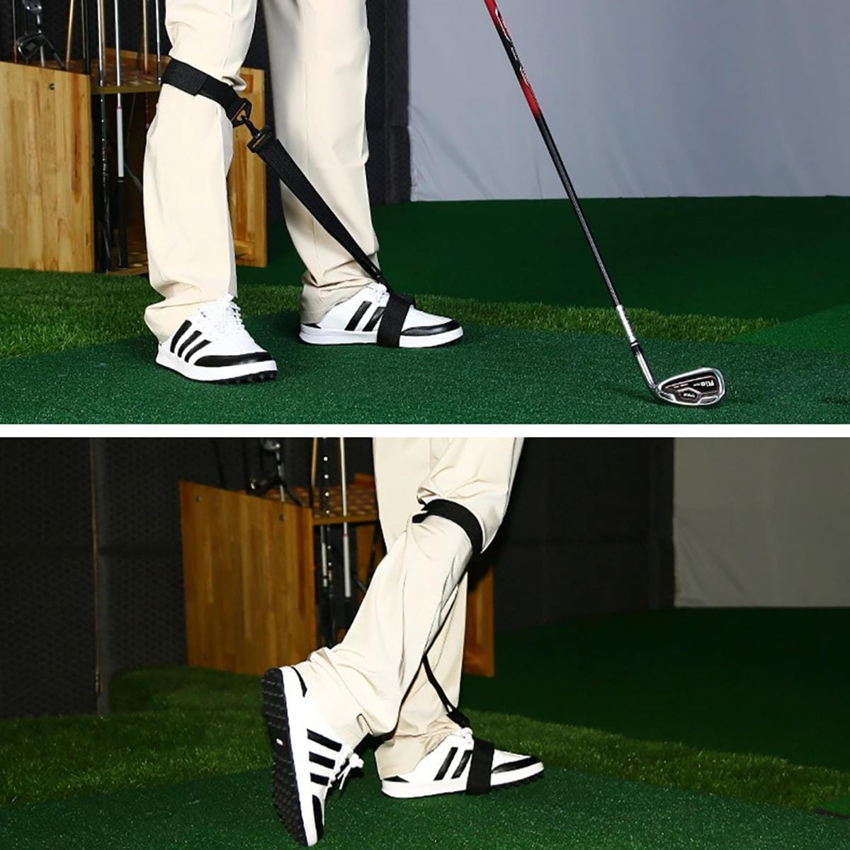 高爾夫腳部姿勢矯正器/糾正帶 新手訓練揮杆動作 穩定下盤 魔鬼氈可調長度【GF13001】 6