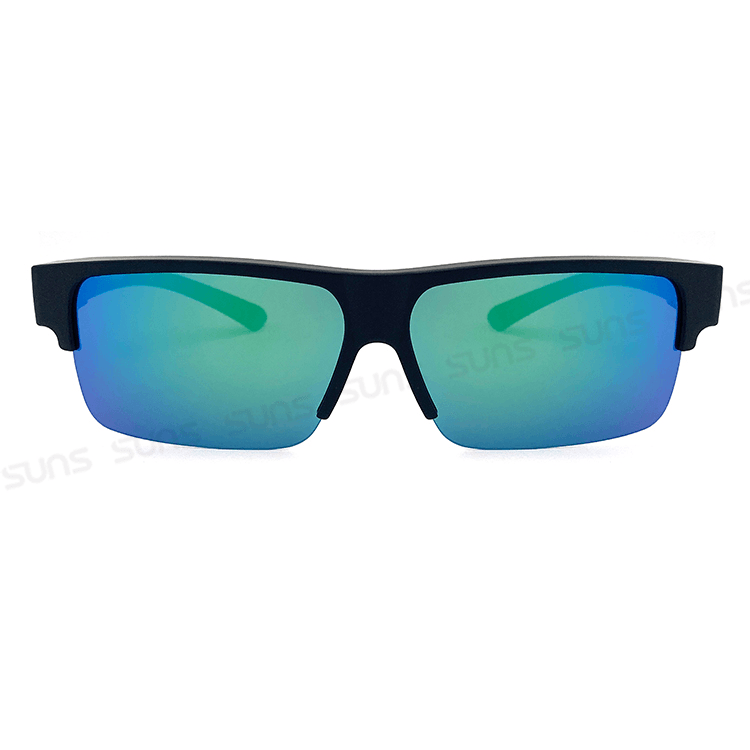 【suns】半框偏光太陽眼鏡 綠水銀 抗UV400 (可套鏡) 5