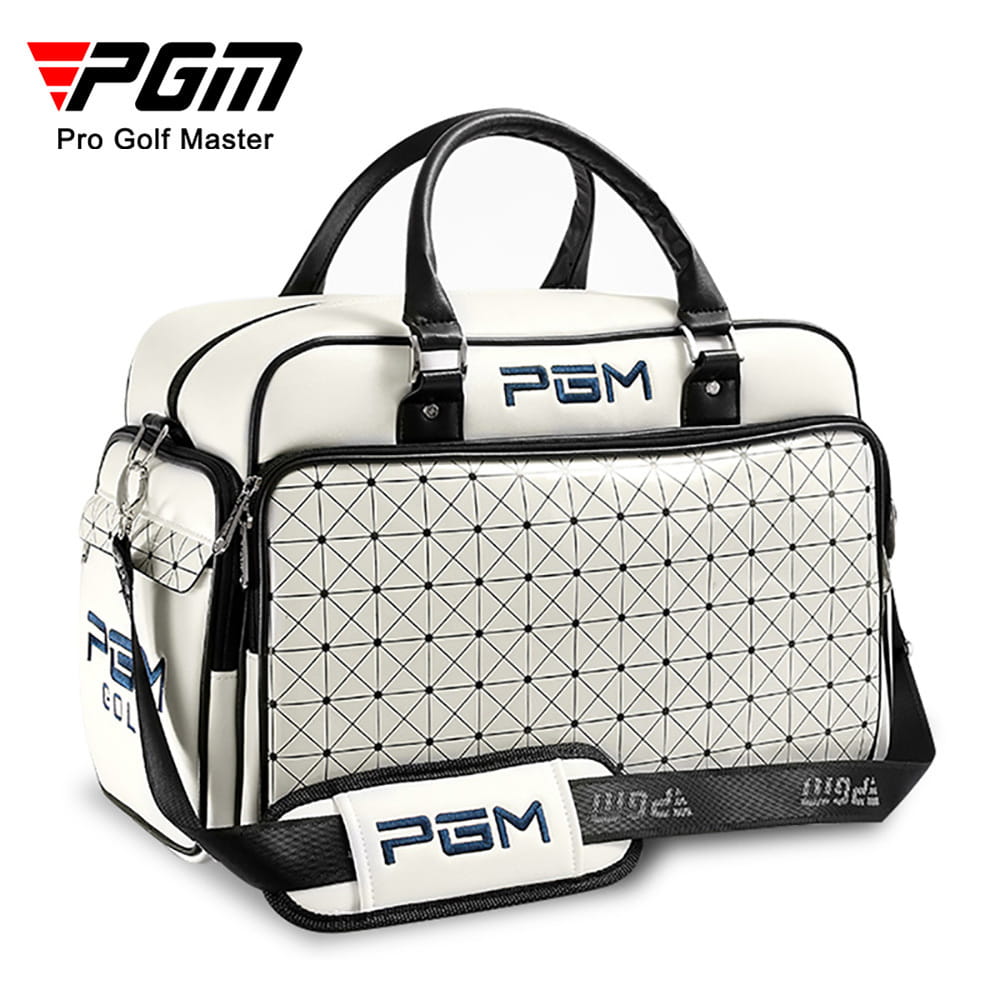 【CAIYI 凱溢】PGM 高爾夫衣物包 時尚衣服包 防水PU球包 大容量獨立鞋袋 1